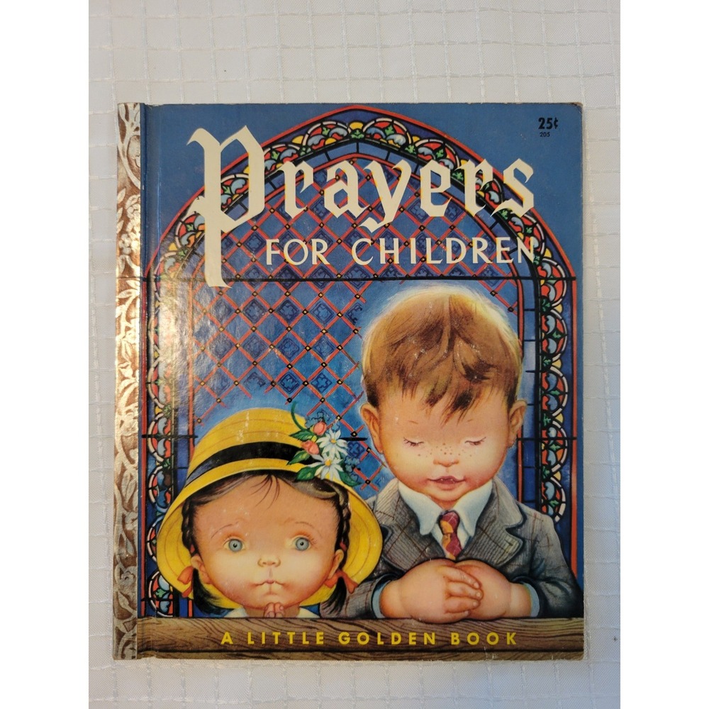 Vintage Prayers for Children Little Golden Book 1952 Hardcover 205 Golden Press